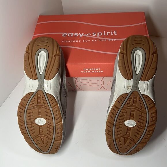 Easy Spirits Argyle Mesh Clogs Light Gray size 5M - Picture 5 of 7